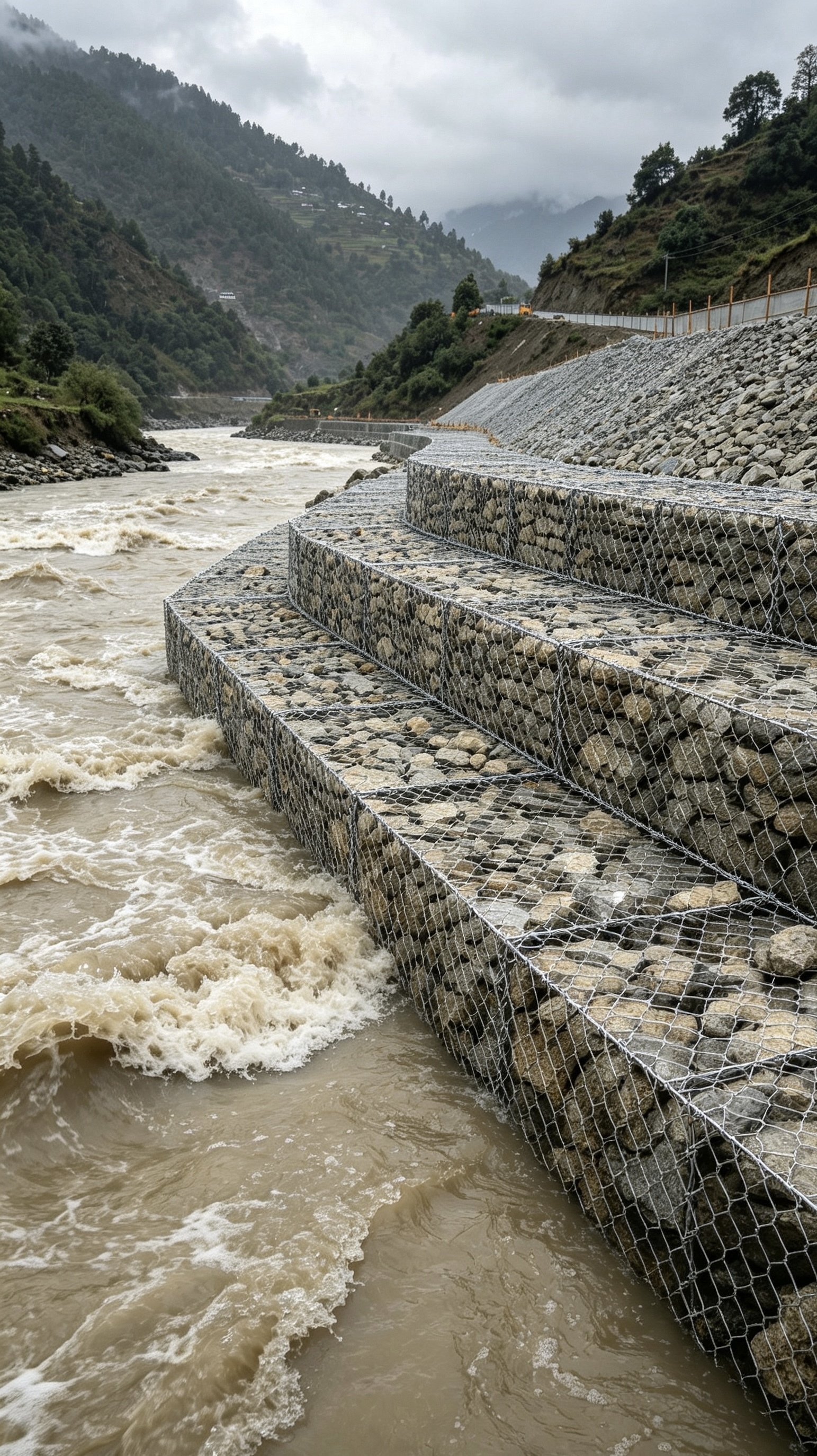 Blog công ty mới nhất về Lưới Đệm Gabion Bảo Vệ Bờ Sông và Sườn Dốc Cao Tốc Nepal Như Thế Nào Trong Mùa Mưa Bão